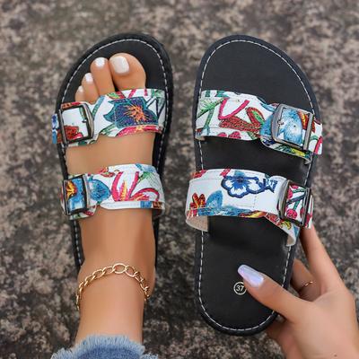 Модные весенне-осенние женские тапочки для улицы на низком каблуке, повседневные туфли на плоской подошве для женщин, лоскутные, на платформе, с круглым носком, открытые, лаконичные туфли