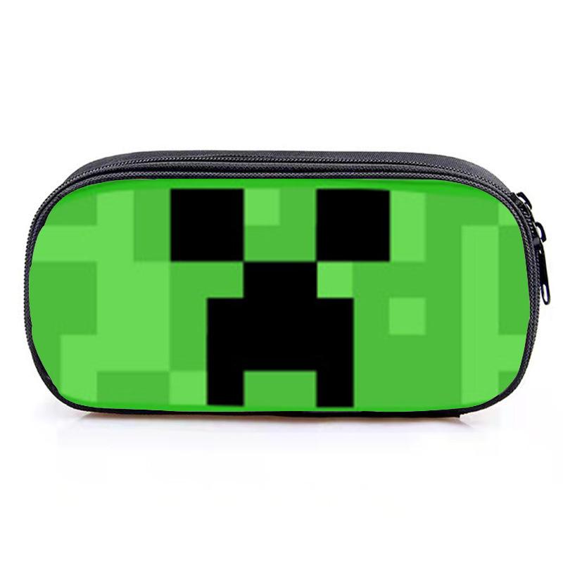 Игровой пенал для студентов Minecraft, пенал для канцелярских принадлежностей, мультяшный пенал, органайзер, пенал-коробка