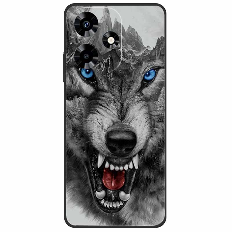 Для Infinix Hot 30i NFC Чехол X669D Силиконовый Волк Лев TPU Мягкий Fundas Для Infinix Hot 30i X669C Hot30i 2023 Защитный Черный Capa
