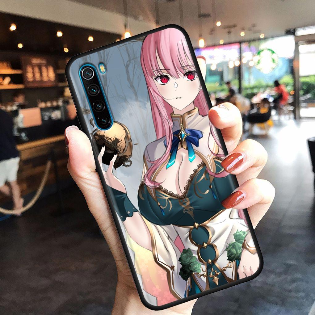 Игра Genshin Impact аниме мультфильм чехол для телефона для Redmi Note 10 11 11S 11E 7 8 8T 9 9S 9T Pro Plus 4G 5G черный мягкий чехол из ТПУ