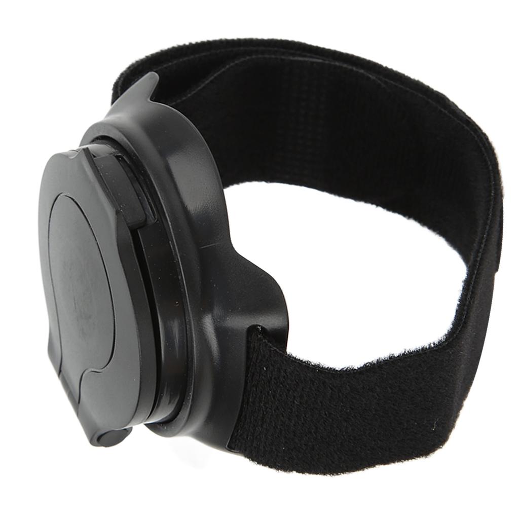 Велосипедное зеркало с нейлоновым ремешком на запястье, выпуклый дизайн, черное, диаметр 5 см, зеркало заднего вида для велосипеда