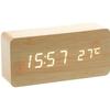 Alarm Clock - AAA_BR - Digital LED - Imitation Wood - Thermometer - Alarm