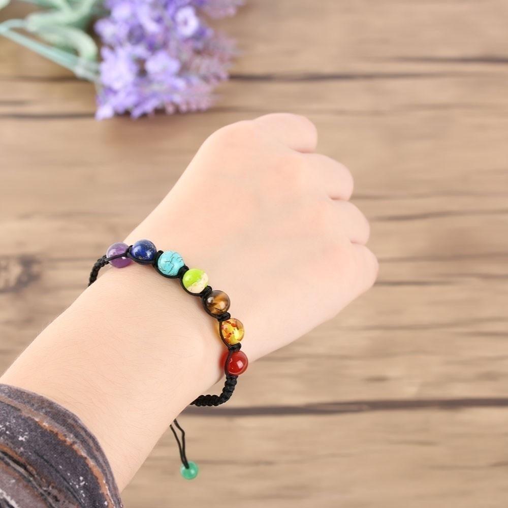 7 Chakra Healing Balance Beads Bracelet Yoga Life Lovers Casual Jewelry ADM
