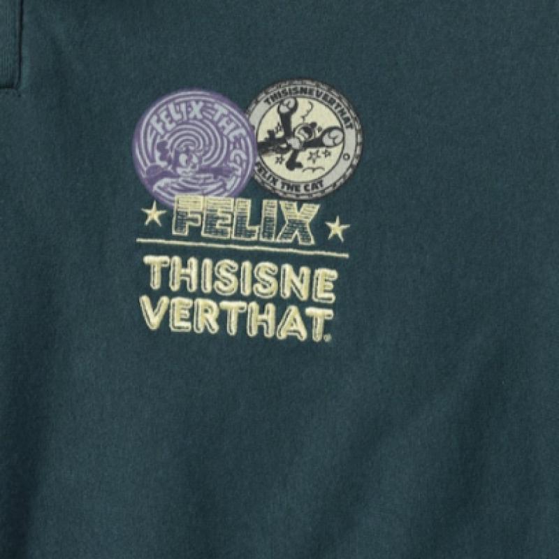 Thisisneverthat Tnt Felix Collar Sweatshirt Sea Green