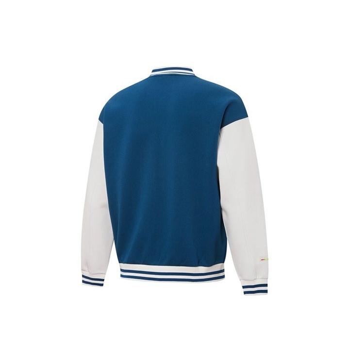 PUMA Mix Badge Bomber Jac Baseball Jackets Unisex Blue Baseball Collar Moderate Straight Fit 537011-45