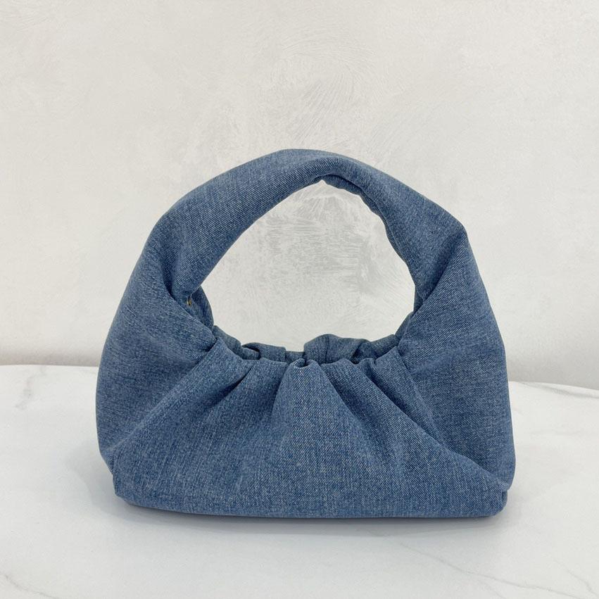 New Fashion Versatile Leather Handheld One Shoulder Handheld Wrist Cloud Bag Folded Bag