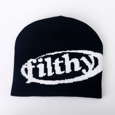 Осенне-зимняя однотонная многоцветная шапка бини с надписью, популярная хип-хоп уличная шапка, мужская и женская спортивно-повседневная теплая шапка