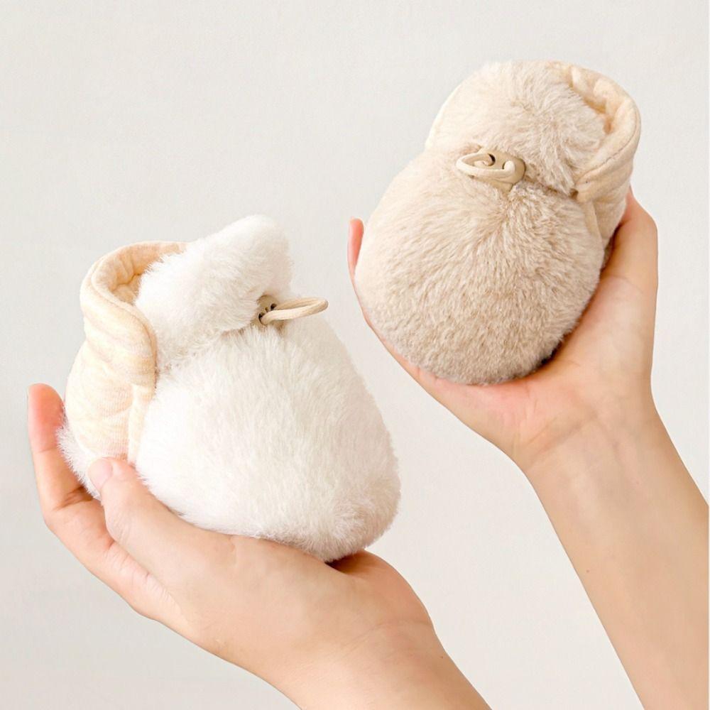 Плюшевые детские пинетки для кроватки, теплые противоскользящие носки-тапочки, повседневная обувь для новорожденных девочек и мальчиков