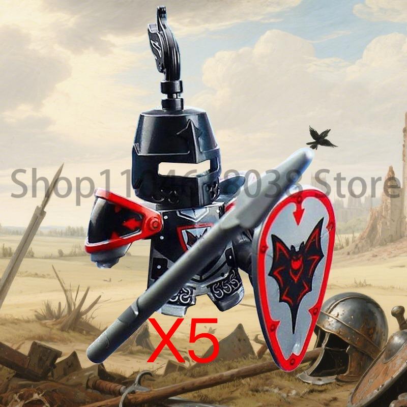 Средневековые Военные Фигурки Осьминог Морской Демон Рыцари Строительные Блоки Оружие Аксессуары Меч Храм Копье Щит MOC MINiBricks