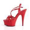 Women's Shoes High Heel Sandals Sexy Fashion Thin Heel Open Toe Cross Thin Band Black 15cm Heel 5cm Platform YKC