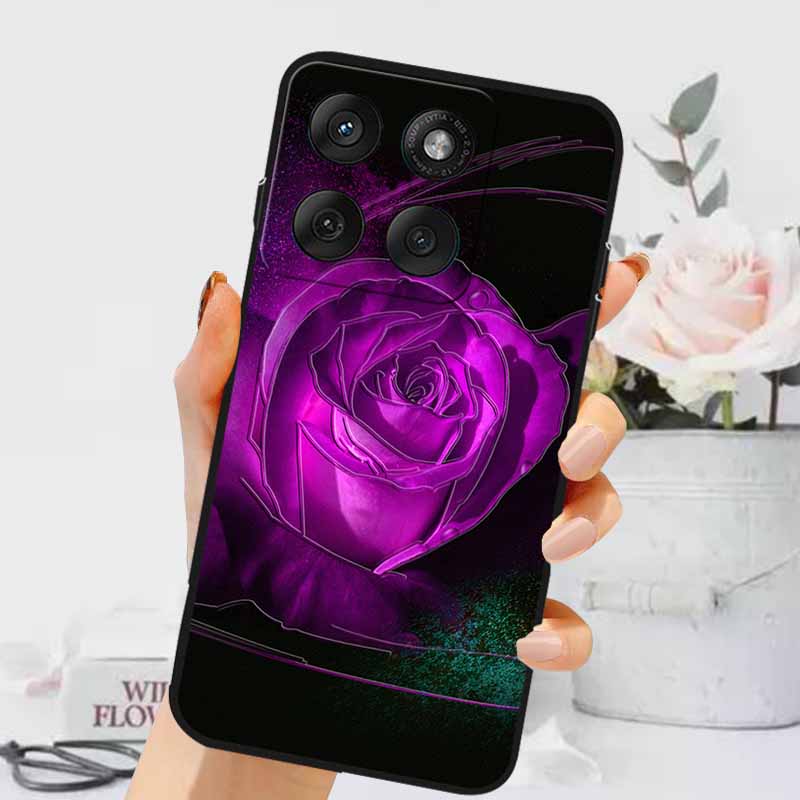 3D Тисненые Чехлы Для Edge 60 Fusion / Edge 60 Pro Рельефные Тисненые Ретро Силиконовая Задняя Крышка Для Edge 60 Stylus Черный Funda 60 Pro