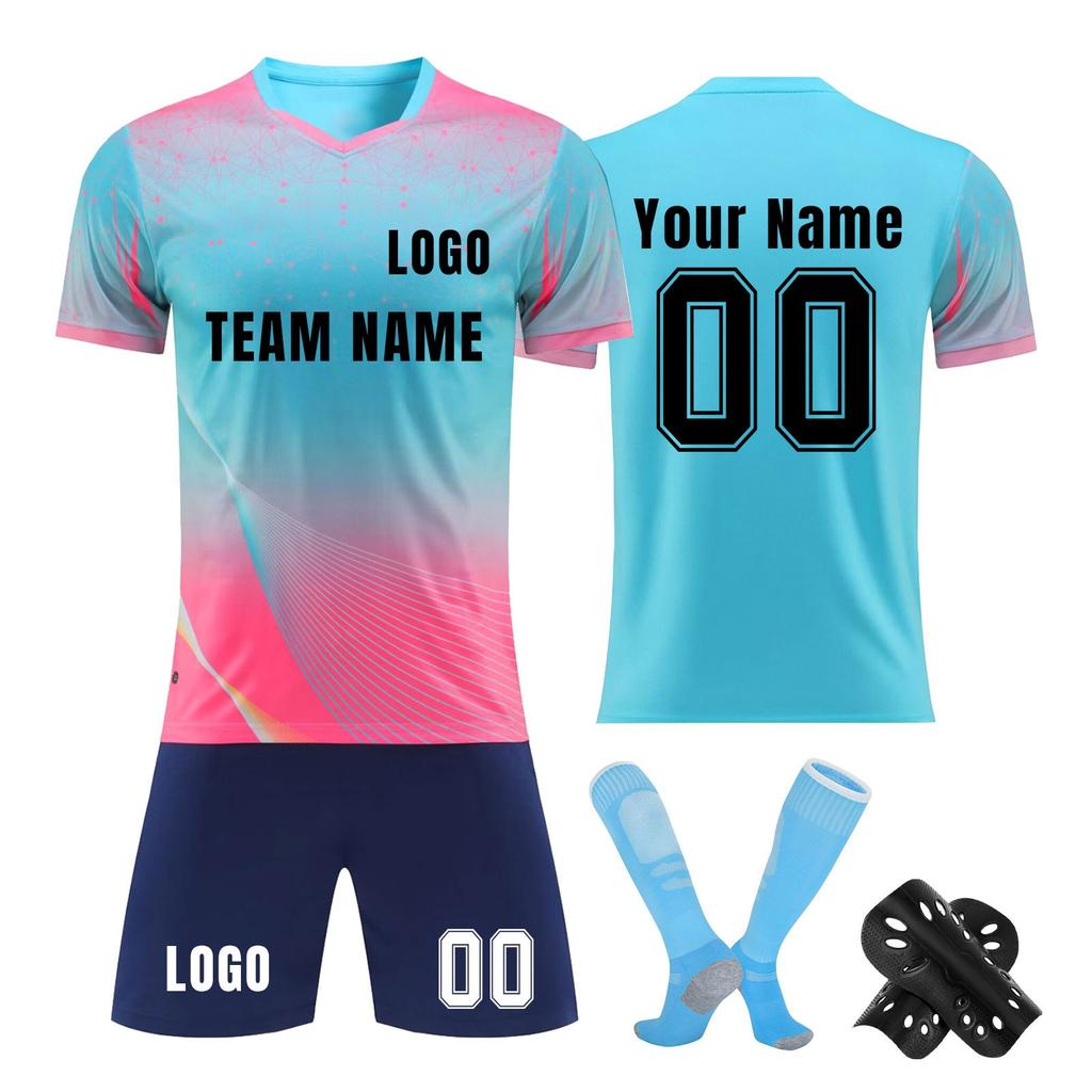 Personalised Shirts Kit Mens Girls With Name Number Custom Football Jerseys For Boys Training Suit