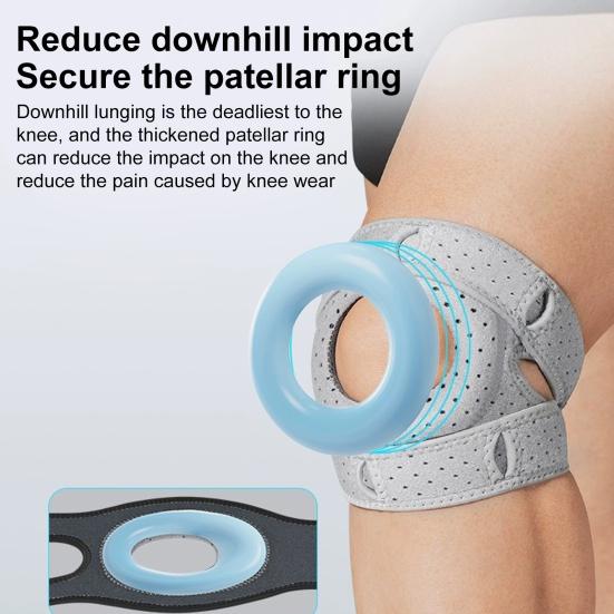 1Pc/2Pcs Patella Knee Brace Dual Patellar Tendon Support Strap for Meniscus Tear Pain Relief Adjustable Patellar Stabilizer Knee Pad for Runners