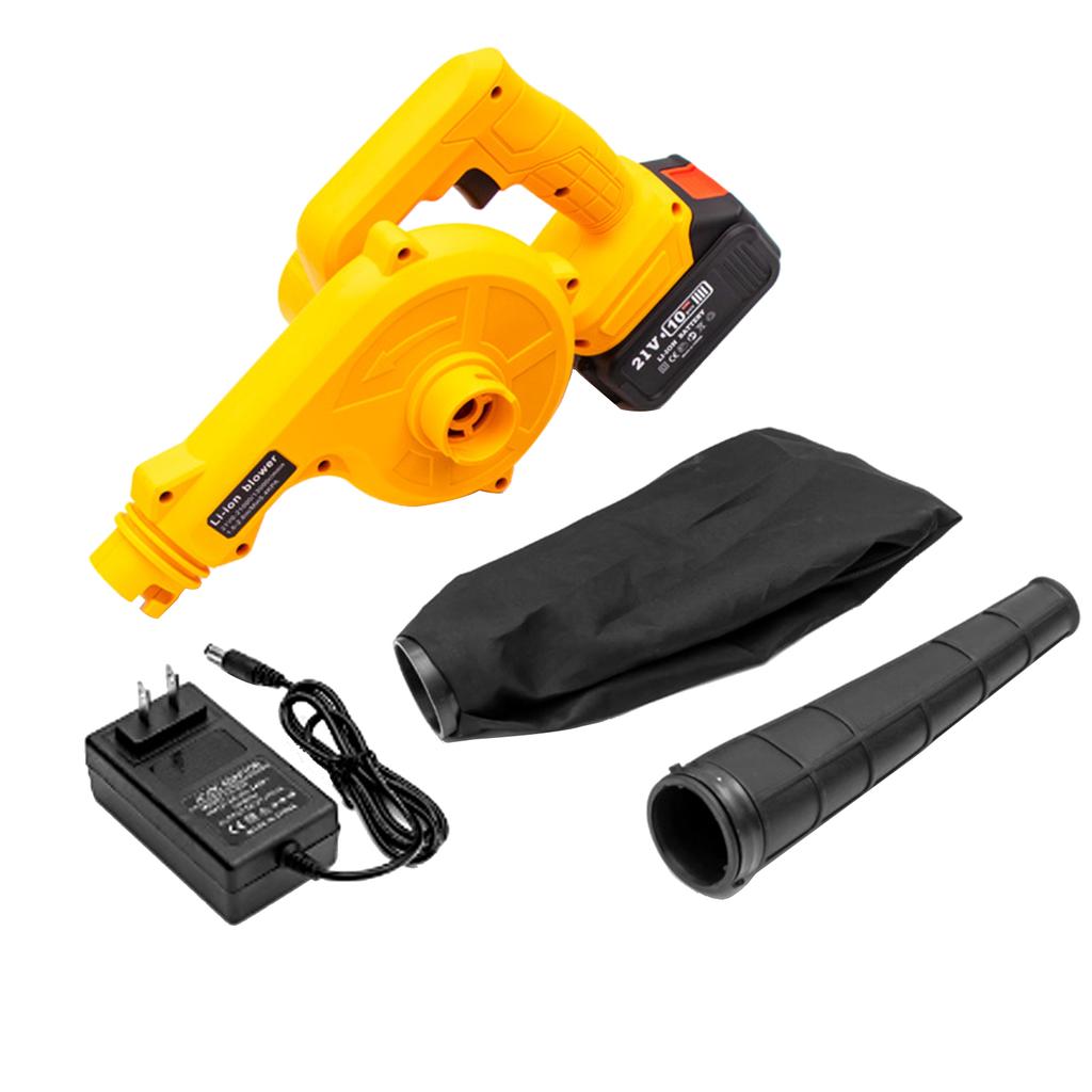 21 В перезаряжаемая литиевая электрическая воздуходувка, 3000 мАч литиевая беспроводная воздуходувка для листьев, большая мощность