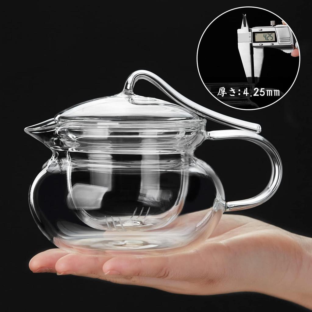 Pokaro Tea Glass Heat Black Tea Direct Включает в себя чайный стакан Pumpkin Unique для гостей, прозрачный, устойчивый, чайник, 450 мл, милый, красивый,