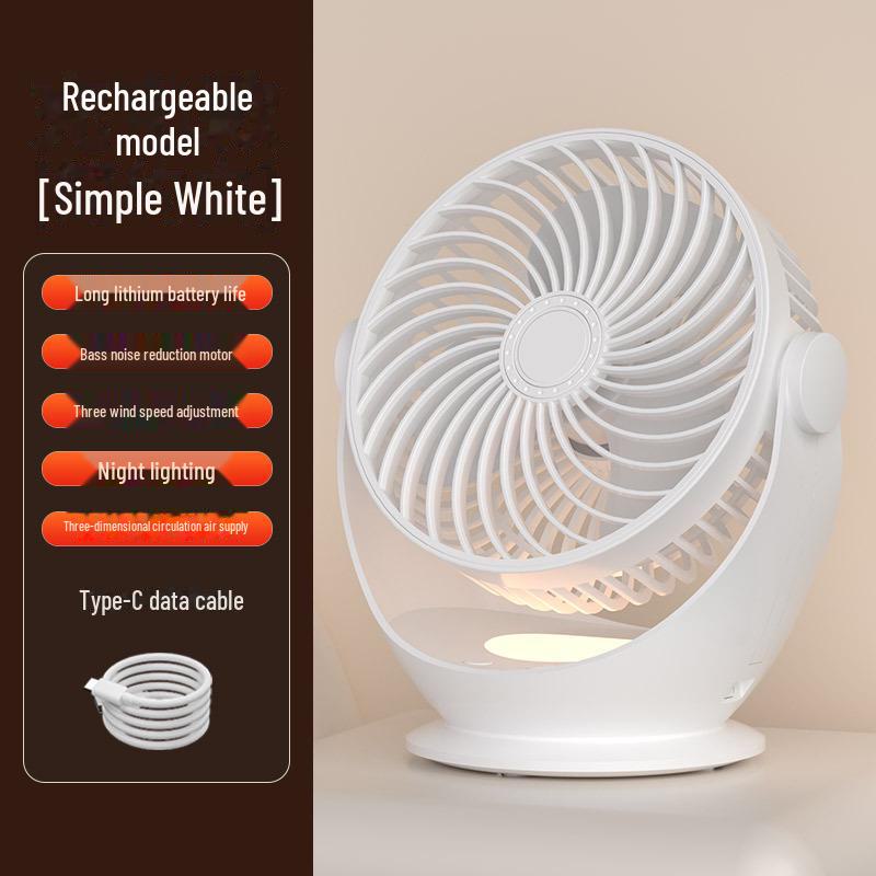 Compact USB Desktop Fan: Portable, High-Power Circulation for Home and Office