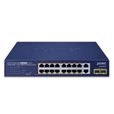PoE 1000X SFP настольный коммутатор PLANET-GSD-2022P 16-портовый 10/100/1000T 802.3at + 2-портовый 10/100/1000T + 2-портовый