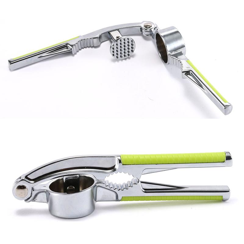Garlic Press Walnut Open Tools Crusher Mincer Chopper Silicone Stripper TubeGarlic Press Crusher with Walnut Open Tools