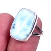 Natural Republic Larimar Gemstone 925 Solid Sterling Silver Gift Ring S.6 f5S09