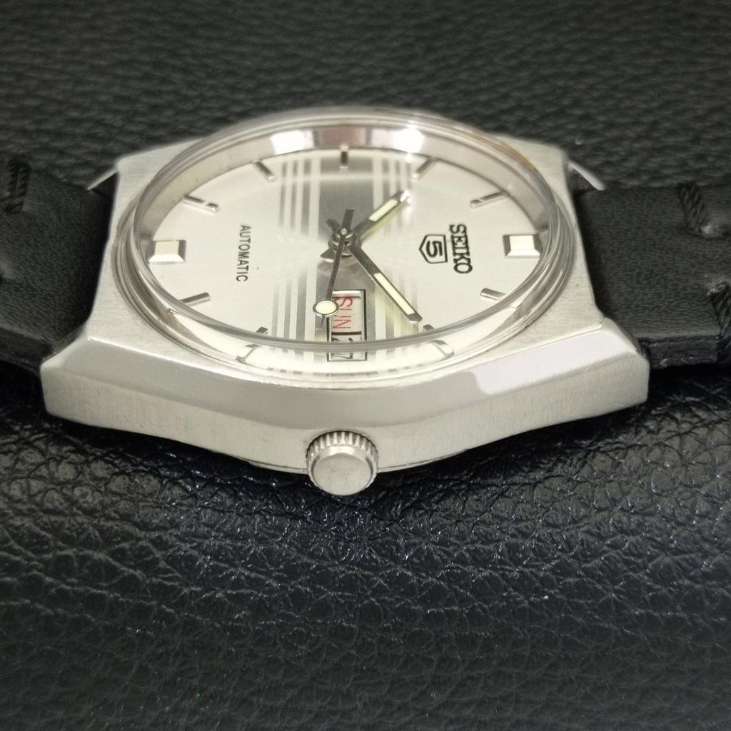 ЯПОНИЯ ВИНТАЖ SEIKO 5 АВТОМАТИЧЕСКИЕ 6309A МУЖСКИЕ ЧАСЫ С СЕРЕБРИСТЫМ ЦИФЕРБЛАТОМ a701555-5