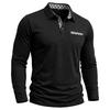 Мужские поло в американском стиле Весна Осень Длинный рукав Smart Casual Отложной воротник На pull-on Поло Мужские