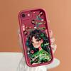Зеленый Одежда Cool Girl Квадратный Силиконовый Чехол Для Телефона Для iPhone Samsung Galaxy Xiaomi Redmi POCO HUAWEI Honor Противоударный Защитный Мягкий Чехол