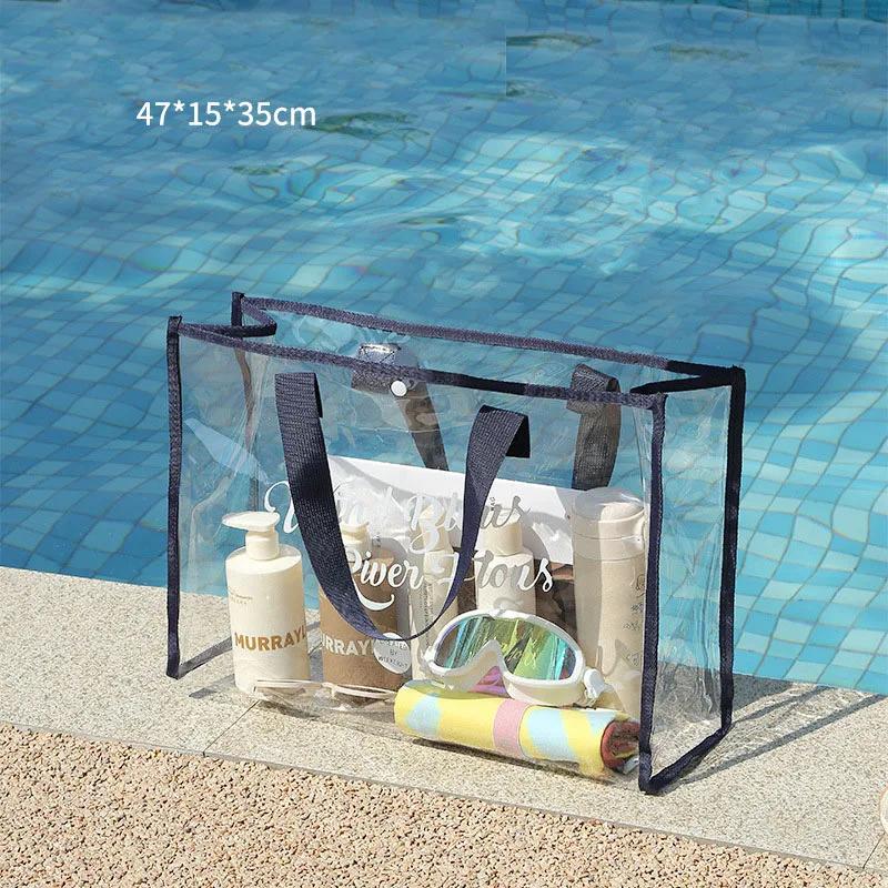 Waterproof Swimming Bags Sports Travel Bathing Storage Bag Women Transparent Organizer PVC Bath Bag Beach Storage Bag for Makeup