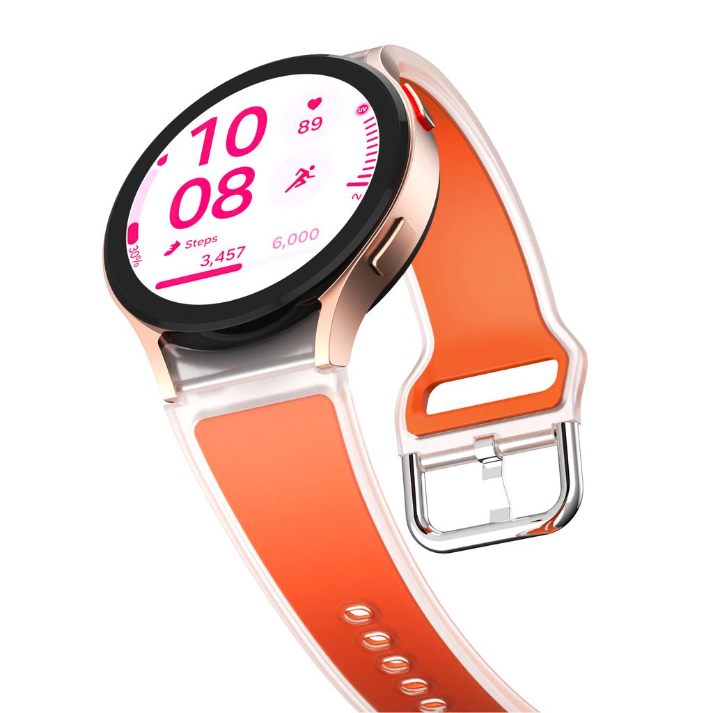 Ремешок силиконовый спортивный No Gaps 20 мм для Samsung Galaxy Watch 7 6 5 Pro 4 44 мм FE 40 мм Band Watch6 Classic 47 мм 43 мм Аксессуары