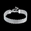 Hot New 925 Sterling Silver Bracelets for Women Exquisite Fashion Weaving Chain Wedding Party Christmas Gifts Jewelry