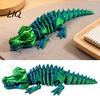 Портативная игрушка-антистресс, Крокодил с подвижными частями, 3D-печать, Гибкая фигурка рептилии, Игрушка-фиджет для животных, Уникальный подарок, Снятие стресса, Подвижный