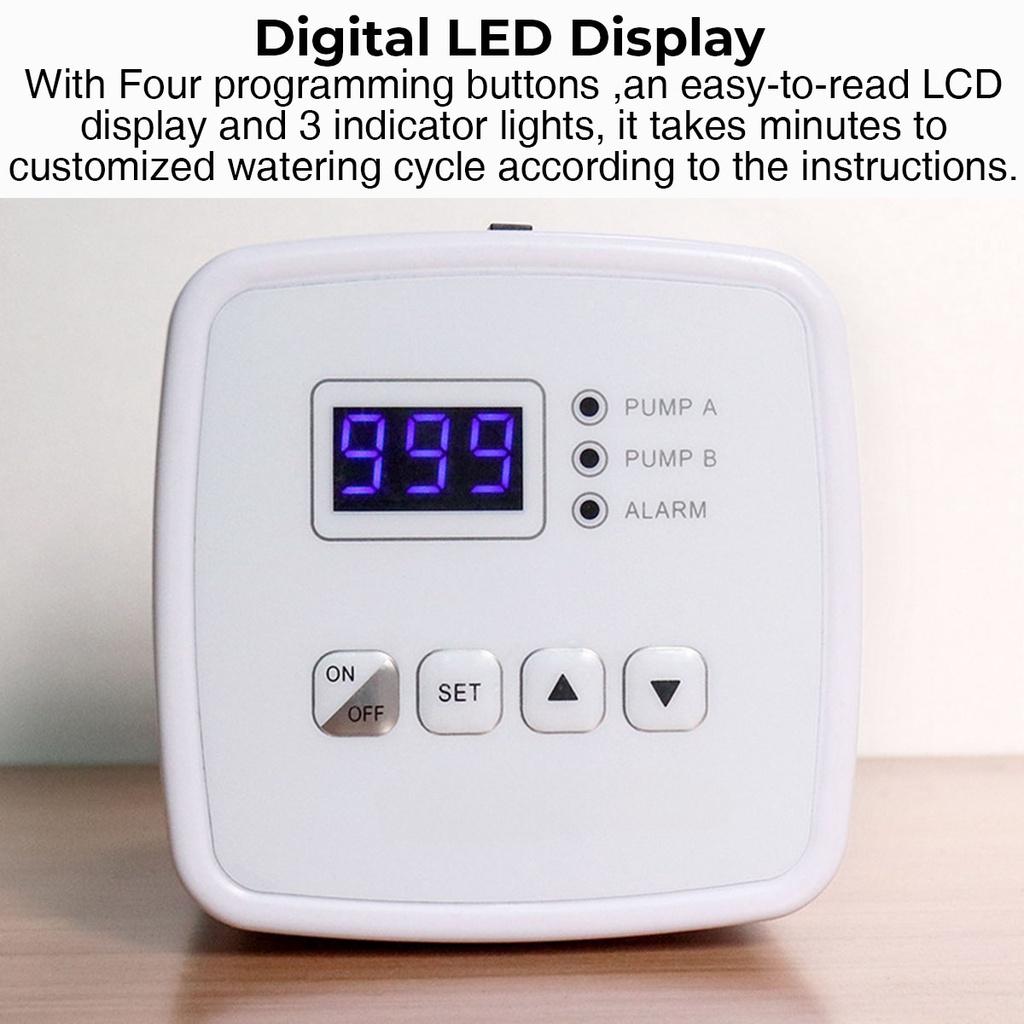 Single/Double Pump Garden Drip Irrigation Device Controller Timer System Intelligent Automatic Watering Device for Plants DC5V