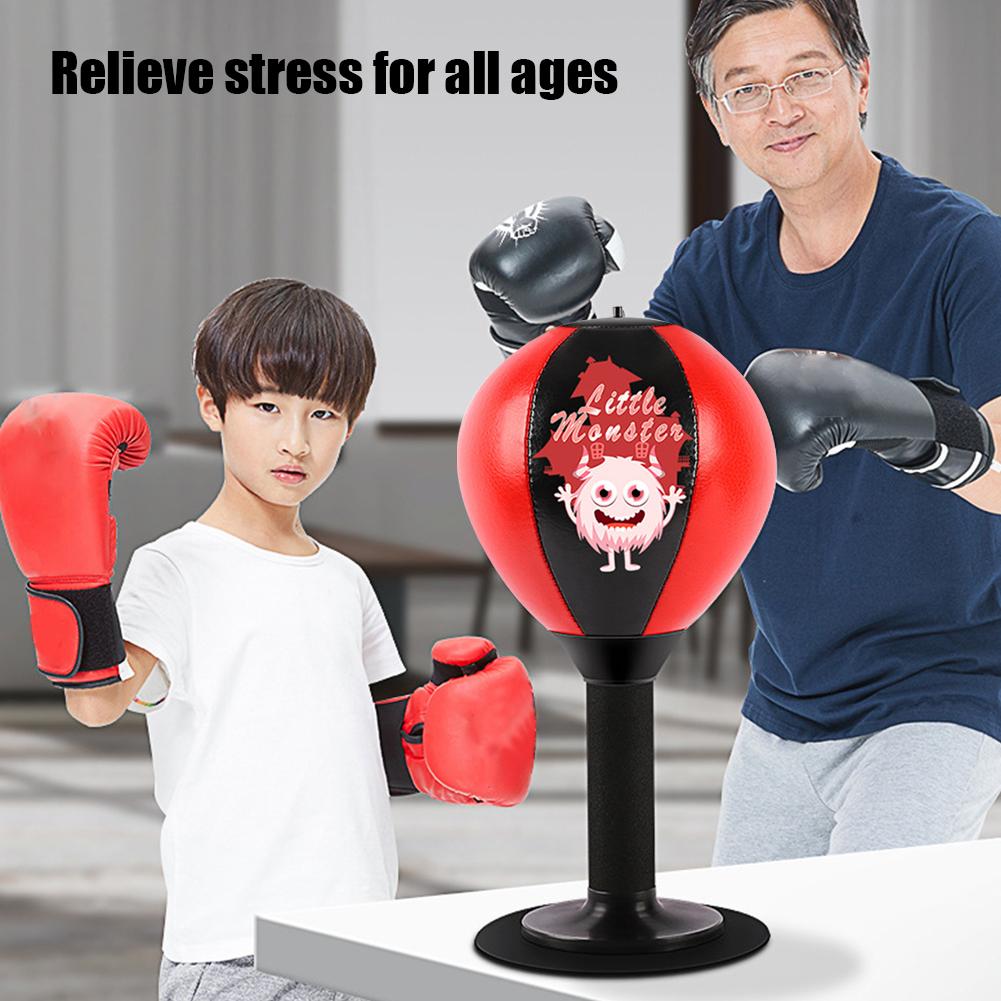 Stress Relief Punching Suction Cup Base Reflex Training Ball Spring Foam Set Easy Installation Inflatable for Fitness Equipment