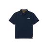 Casual Breathable Logo Loose Short Sleeve Polo Shirt Men Polo Shirts Deep-Sapphire-Blue A2GMM-433