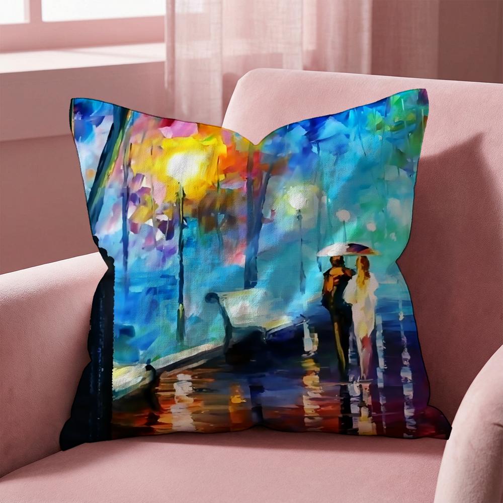 Чехол для подушки L-Leonid Afremov Масляная живопись - Многоцелевой чехол для подушки для дома и автомобиля - Двусторонний, Мягкий и прочный для ежедневного использования