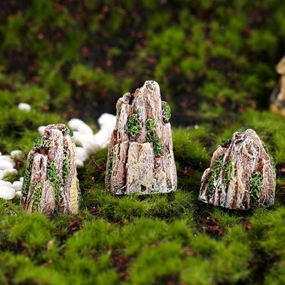 Искусственная скала из смолы Декоративные украшения Абсорбирующий камень Скала Мини Мясо Микро Ландшафт Аквариум Имитация кукольного домика