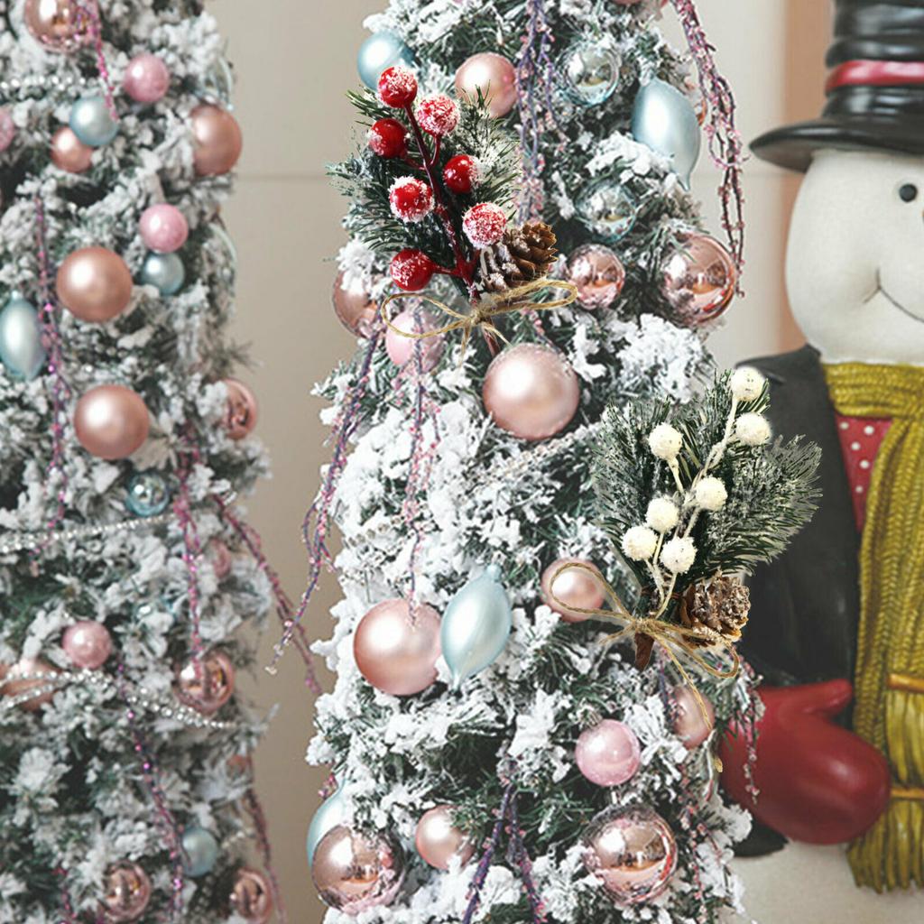 Christmas Decorations Festive&Party Supplies Christmas Artificial Pine Branch Berry Flower Bouquet Pick Xmas Decor Ornament Hot