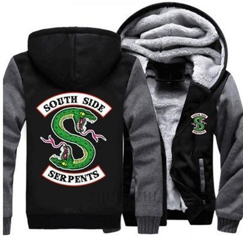 South Side Serpents Riverdale Mens Thick Men Winter Black Men Jacket Jones Archie