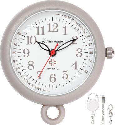 Медсестра Карманные часы Colore 30 Милые и Механизм Сделано в Японии (NAS30-GRG Серо-бежевый) - Профессиональный, Официальный, Самозаменяемая батарея,