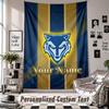 Wall Hanging Tapestry With Custom Name & Text, Warrington Wolves Decorative Tapestry For Bedroom