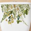 Toilet Sticker Long-lasting Green Plant Leaves Wall Sticker Beautiful Flower Decals for Toilet Home Decoration