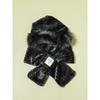 Daiso Boxer Fur Shawl Hat Black