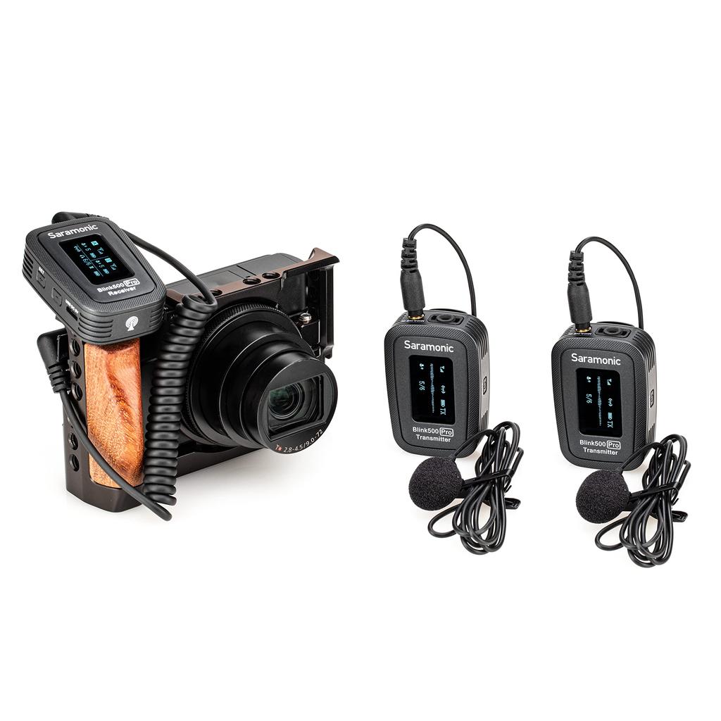 Saramonic Blink 500 PRO B2 Мини двухканальный беспроводной микрофон Беспроводная всенаправленная диаграмма направленности Совместимость со смартфонами и цифровыми зеркальными фотокамерами