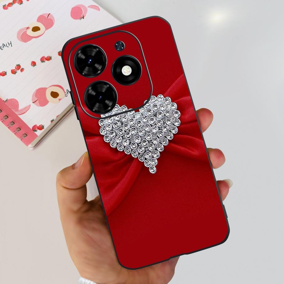 Чехол для Tecno Spark Go 2024 Популярный Цветок Астронавт Capa Силиконовый Мягкий Чехол для Tecno SparkGo 2024 BG6 Ударопрочный Корпус Телефона