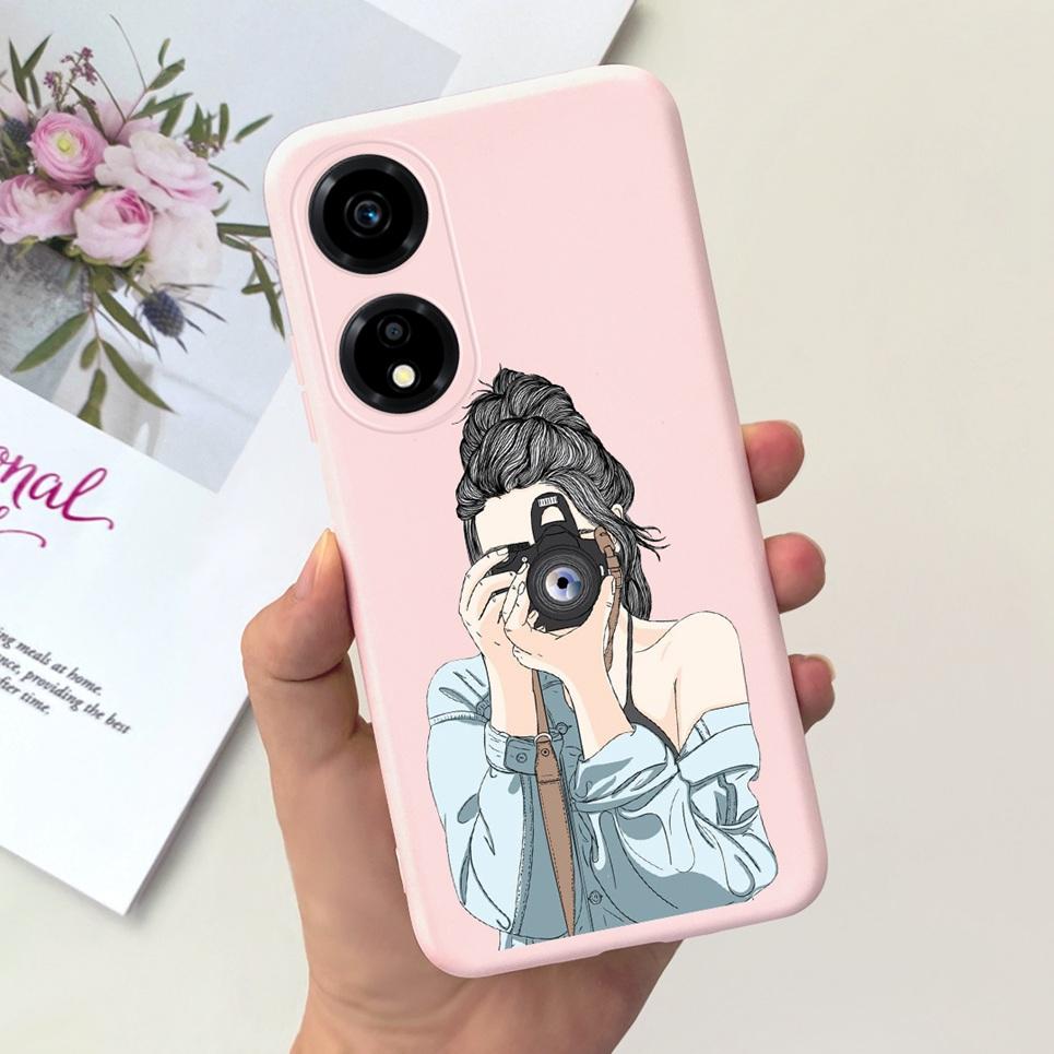 Женский модный девичий чехол для телефона для Honor X5 Plus HonorX5 Coque Funda Цветочный узор Мягкий силикон Funda Huawei Honor X5 Coques