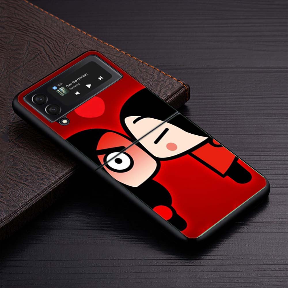 Милый мультяшный чехол Pucca Garu для телефона Samsung Z Flip3 Flip4 Flip5 5G zFlip 4 5 Чехол-ракушка для мобильного телефона Caso Fundas