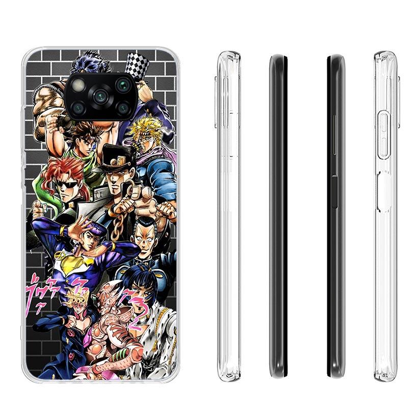 Чехол для телефона Anime JoJo Bizarre Adventure для Xiaomi Poco X3 Nfc X5 X6 X7 X4 Gt F7 Ultra F6 F5 Pro F4 F3 M5S M5 M4 M3 5G Tre