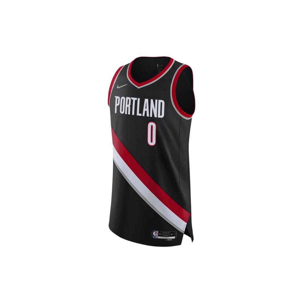 Nike NBA Colorblock Jersey, Trail Blazers Damian Lillard No. 0 Men Tops Black DB3328-010