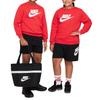 Nike Простой стильный свитшот с круглым вырезом и длинными рукавами, детские топы, университетский красный FD2993-657