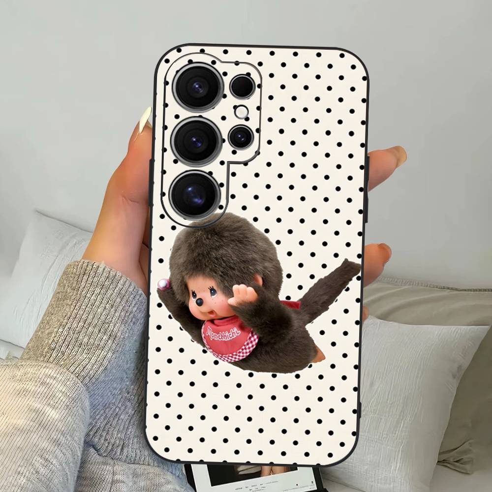 Cute M-monchhichis-s Phone Case For Samsung S 24 Fe 25 Ultra Plus 20 Lite 21 30 22 23 24 22 Ultra 5G Fundas