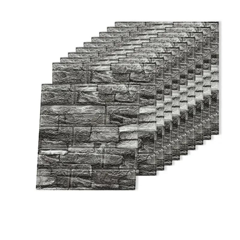 3D водонепроницаемые настенные наклейки 38,5 см*35 см самоклеящиеся панели ПВХ украшение гостиной домашний кирпичный узор пенопластовые обои